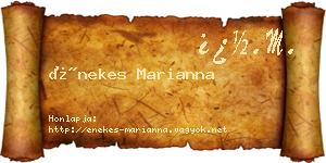 Énekes Marianna névjegykártya